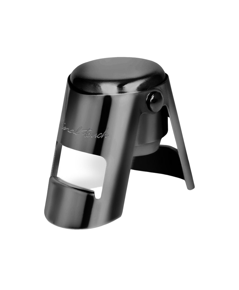 Bouchon à Champagne Chrome Noir