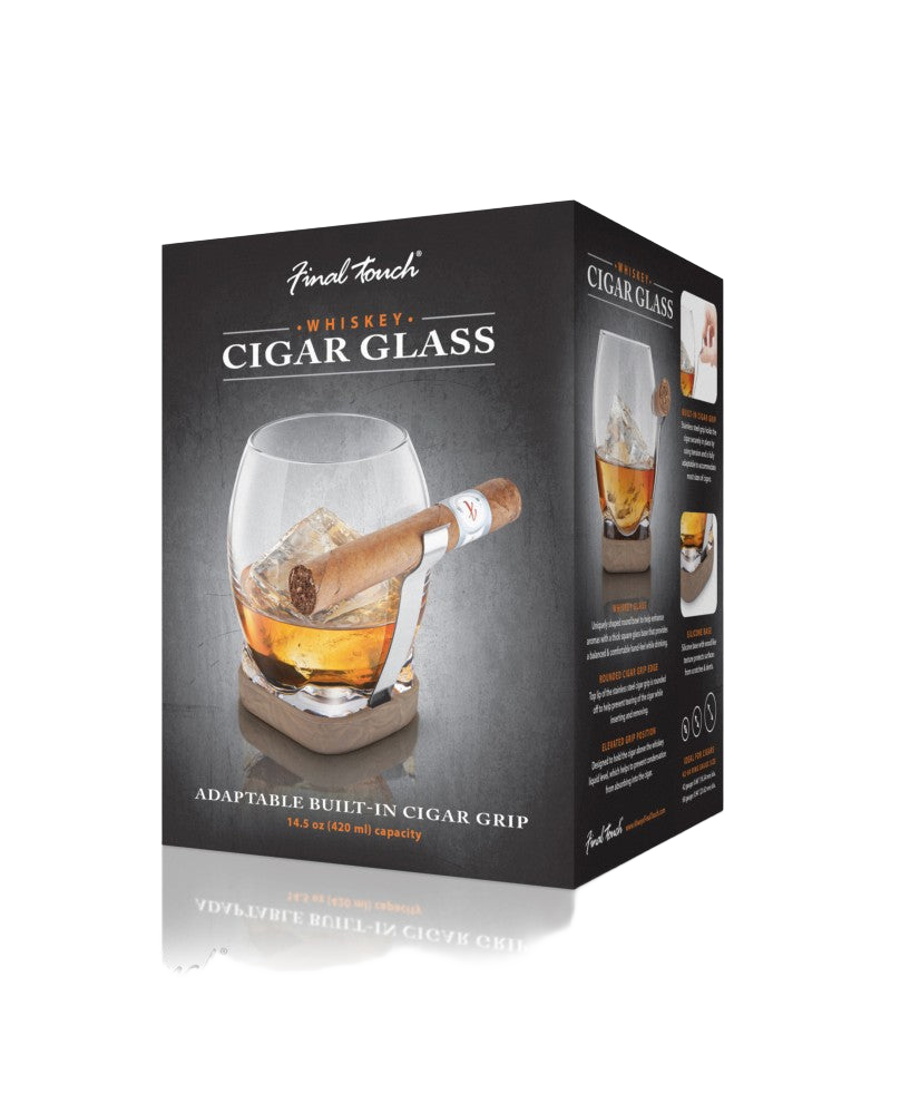 Verre à Whisky avec Porte Cigare