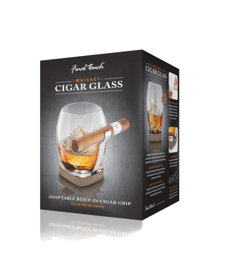 Verre à Whisky avec Porte Cigare