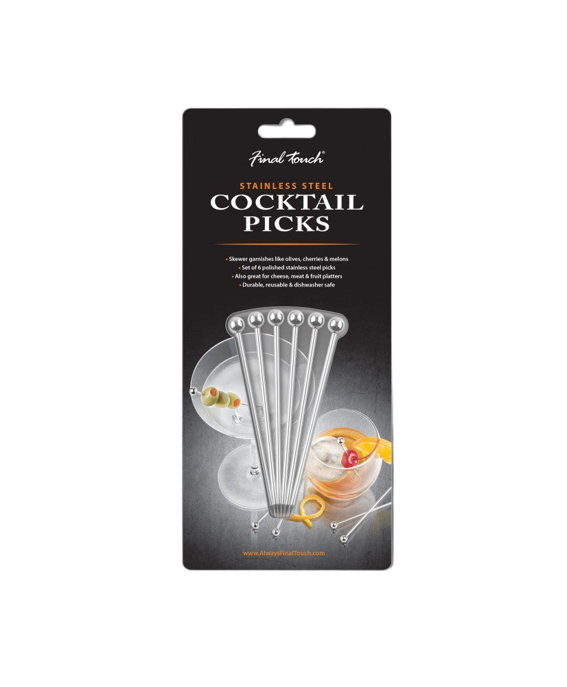 Ensemble de Pics à Cocktail Acier Inoxydable
