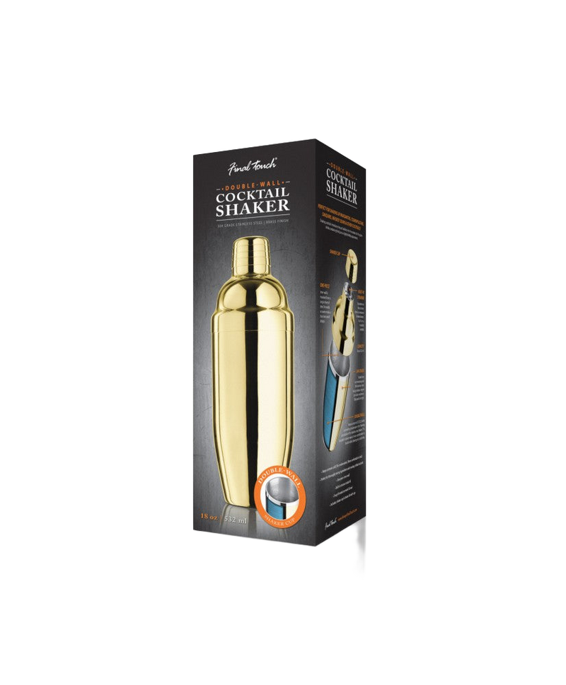 Shaker à Cocktail en Acier Inoxydable Laiton