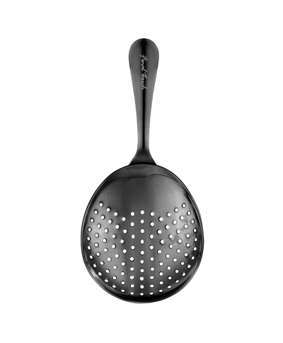 Stainless Steel Julep Strainer with Black Chrome Finish