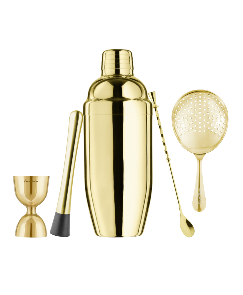 Coffret Cocktail Doré - 5 Articles