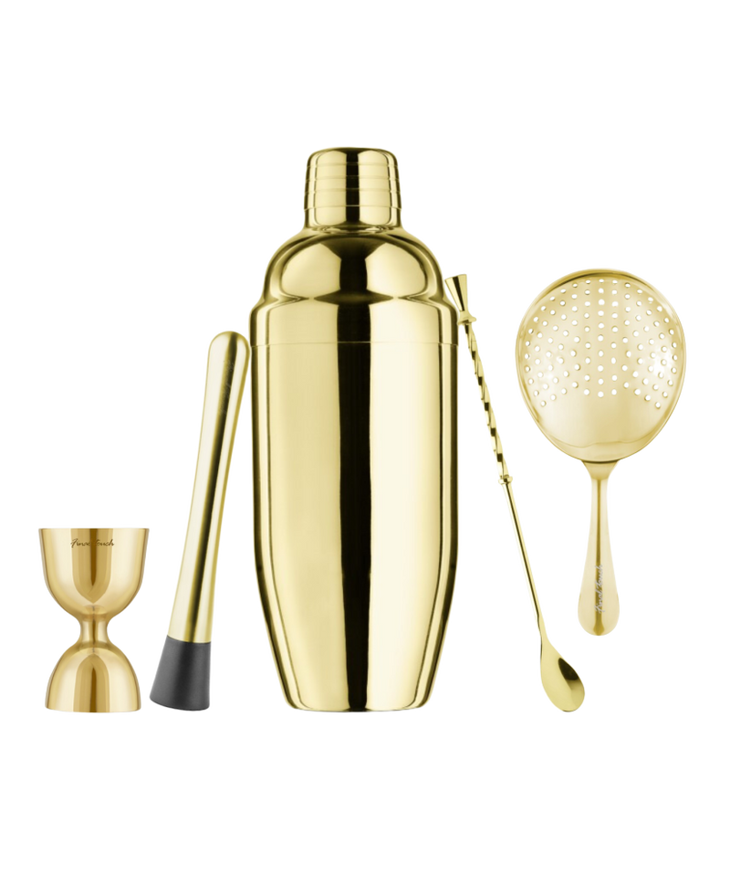 Coffret Cocktail Doré - 5 Articles
