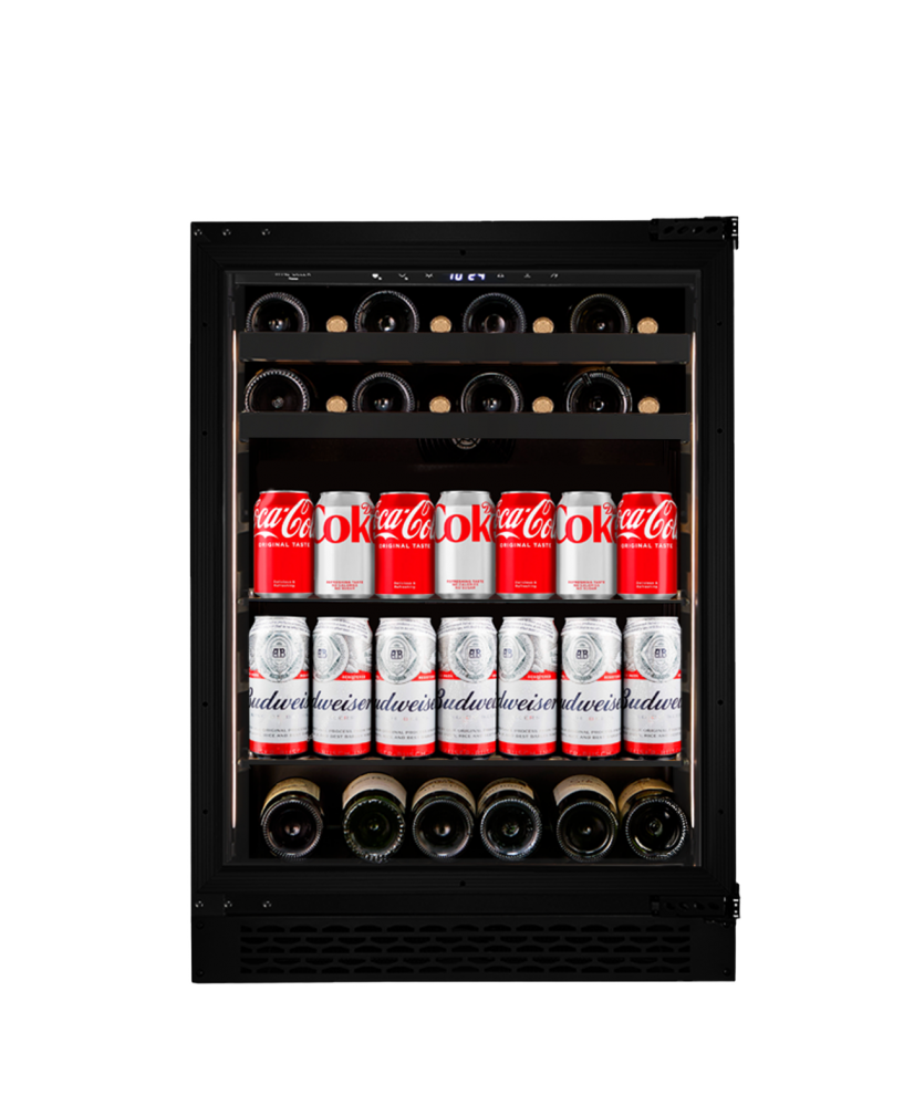 Centre de Breuvage Wine Cell'R - Titanium Panel Ready - 1 Zone - 16 Bouteilles + 92 canettes
