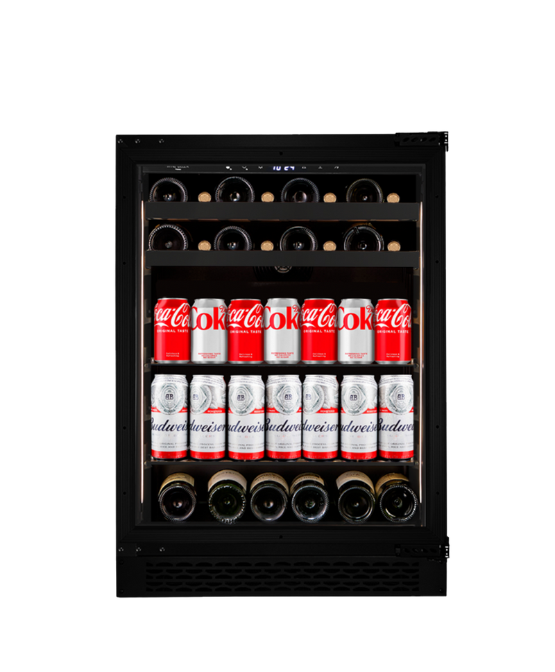 Centre de Breuvage Wine Cell'R - Titanium Panel Ready - 1 Zone - 16 Bouteilles + 92 canettes