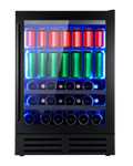 Centre de Breuvage Wine Cell'R - Collection Black Pearl | 1 Zone - 22 Bouteilles - 84 canettes