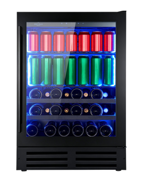 Centre de Breuvage Wine Cell'R - Collection Black Pearl | 1 Zone - 22 Bouteilles - 84 canettes