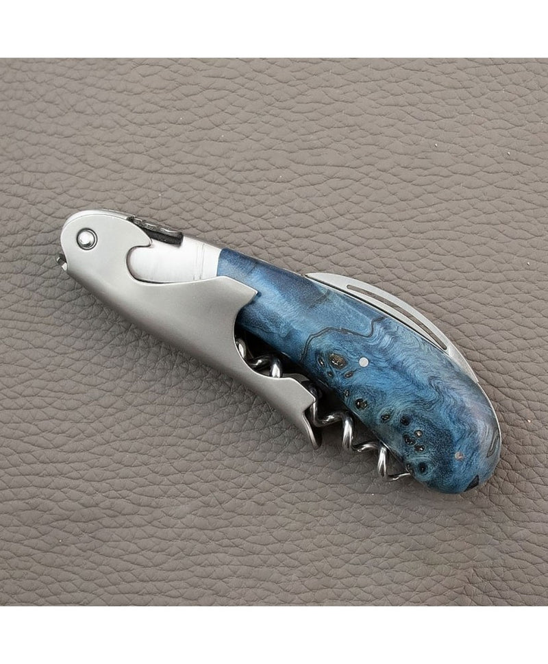 Sommelier Laguiole Magnum Peuplier Teintée Bleu - CS