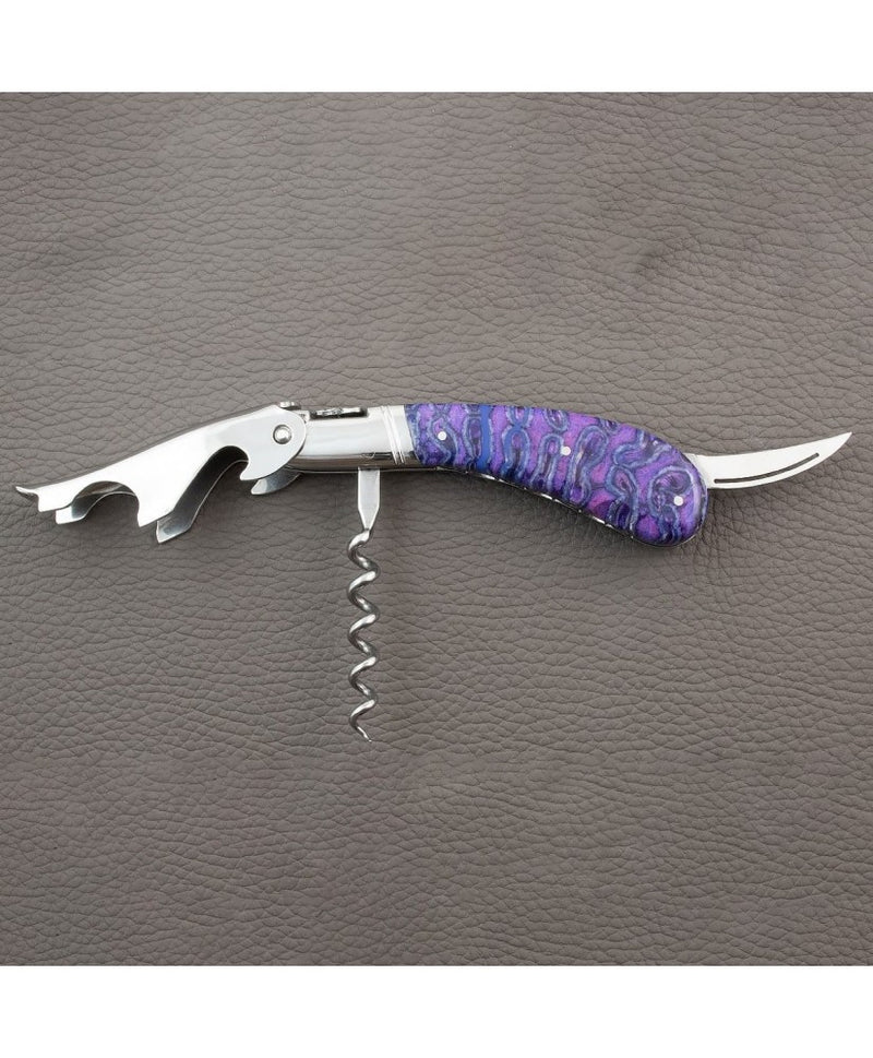 Sommelier Laguiole Magnum Molaire de Mammouth Fossile Violet -CS