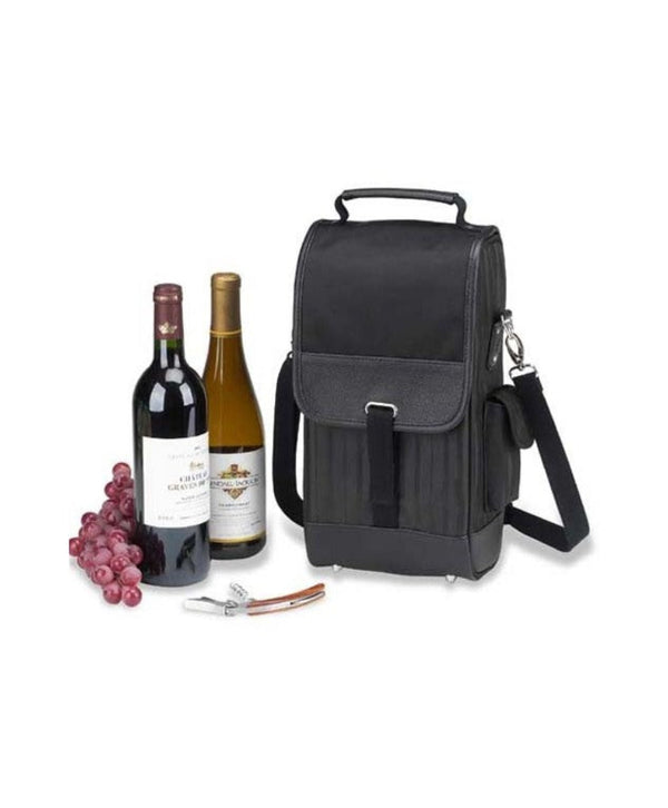 Sac 2 btes en nylon noir isolé